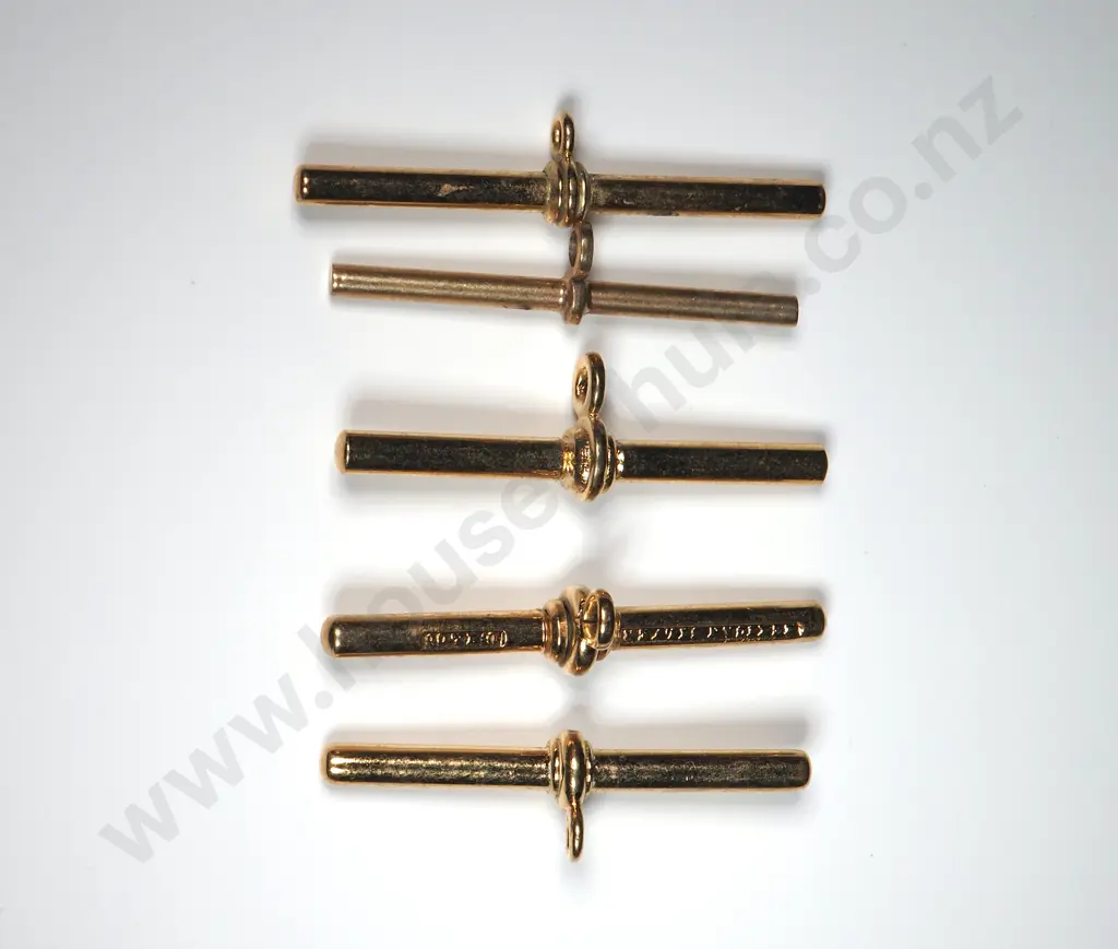 5 Rolled Gold or Gold Plated T Bars Image 1++