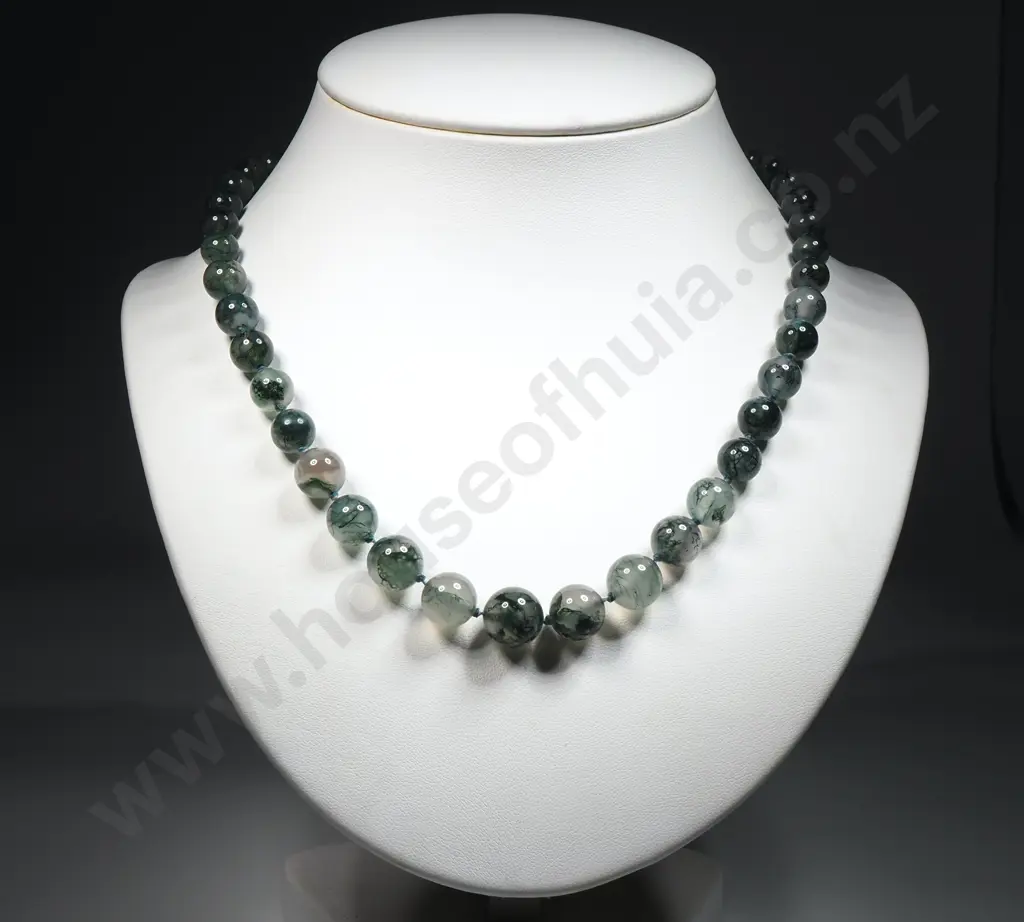 Vintage Mossy Agate Necklace Image 1++