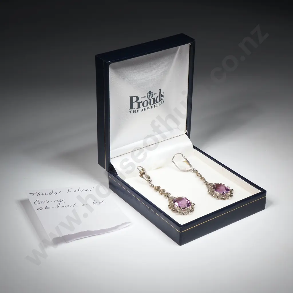 Pair of Sterling Silver Theodor Fahner Earrings Image 1++