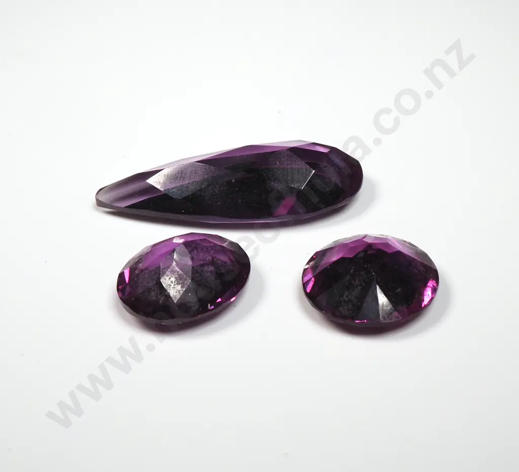 Three Large Amethyst Stones 32.5 Carats Image 1++