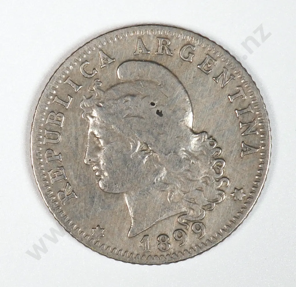 Argentina 1899 20 Centavos, Very Fine Image 1++