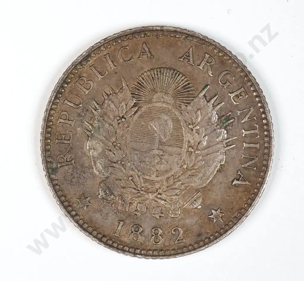 Argentina 1882 20 Centavos, Extremely Fine Image 1++