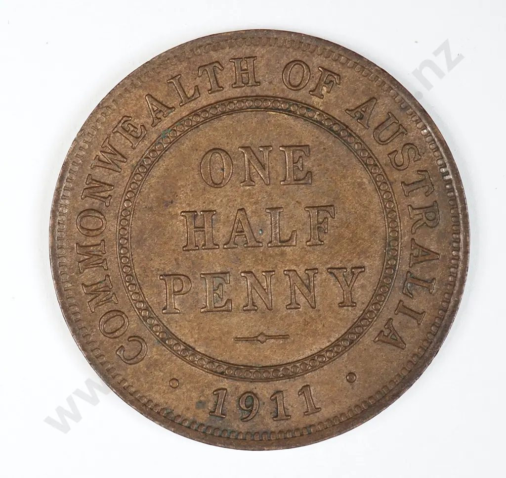 Australia 1911 Halfpenny, Extremely Fine Image 1++