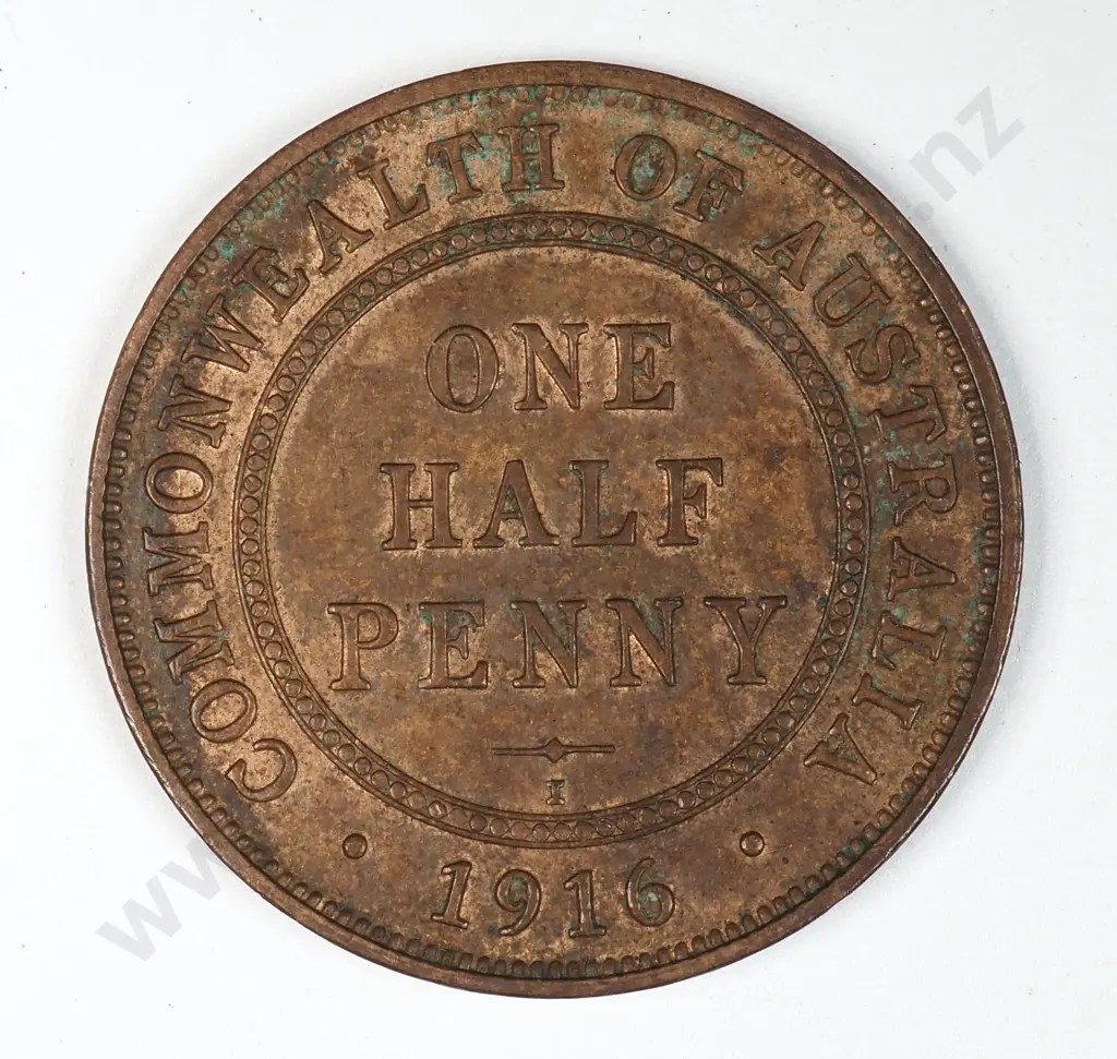 Australia 1916 'I' Halfpenny – Extremely Fine Image 1++