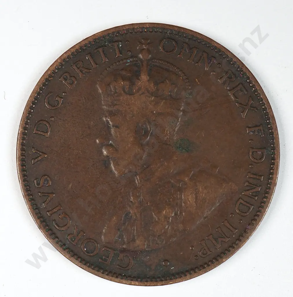 Australia 1918 'I' Halfpenny, Fine Image 1++