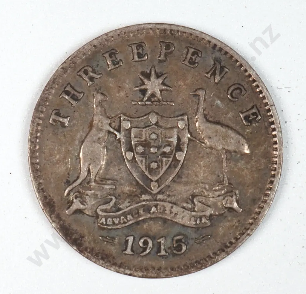 Australia 1915 Threepence, Fine Image 1++