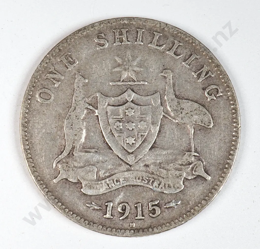Australia 1915 'H' Shilling, Very Good Image 1++