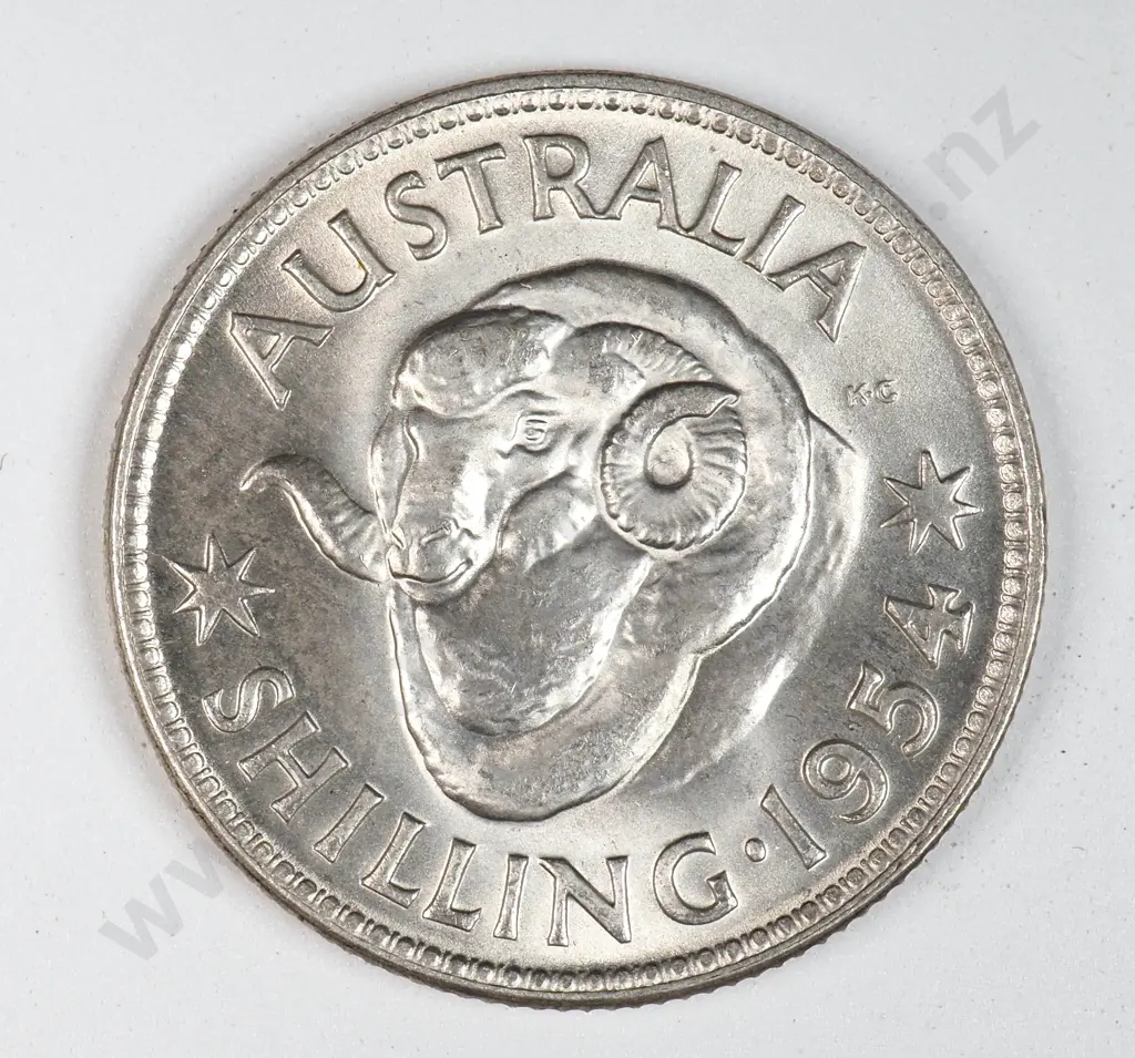 Australia 1954 Shilling, Uncirculated Image 1++