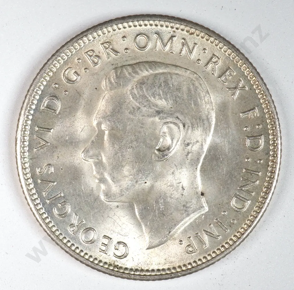 Australia 1943 'S' Florin, Almost Uncirculated Image 1++