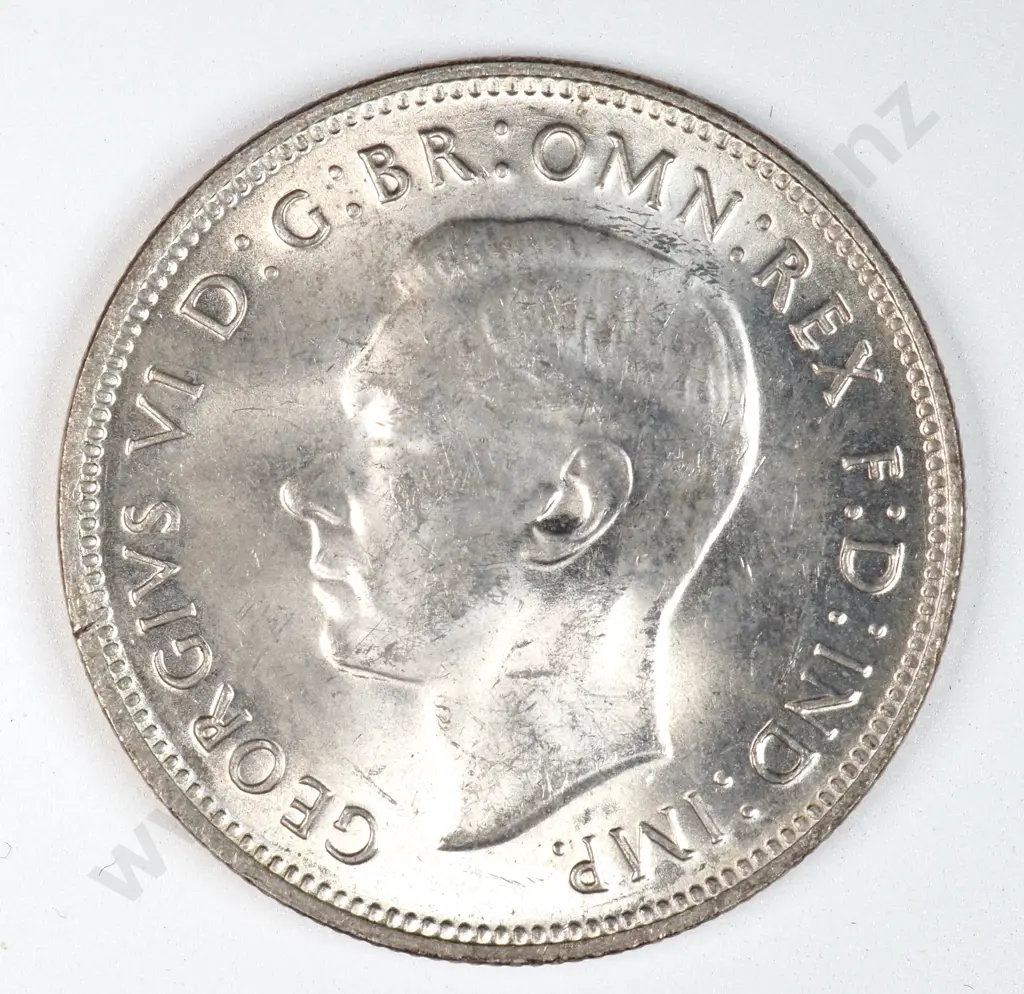 Australia 1947 Florin, Almost Uncirculated Image 1++