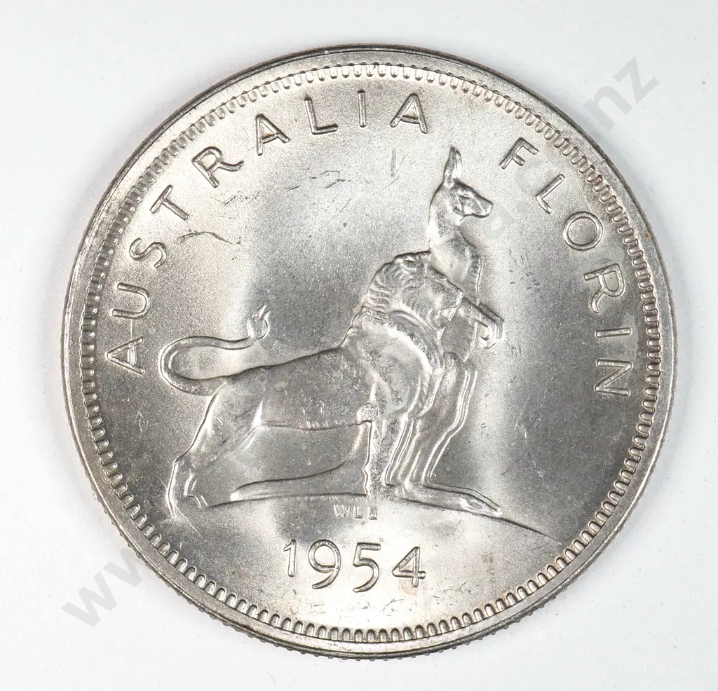 Australia 1954 Royal Visit Florin, Uncirculated Image 1++