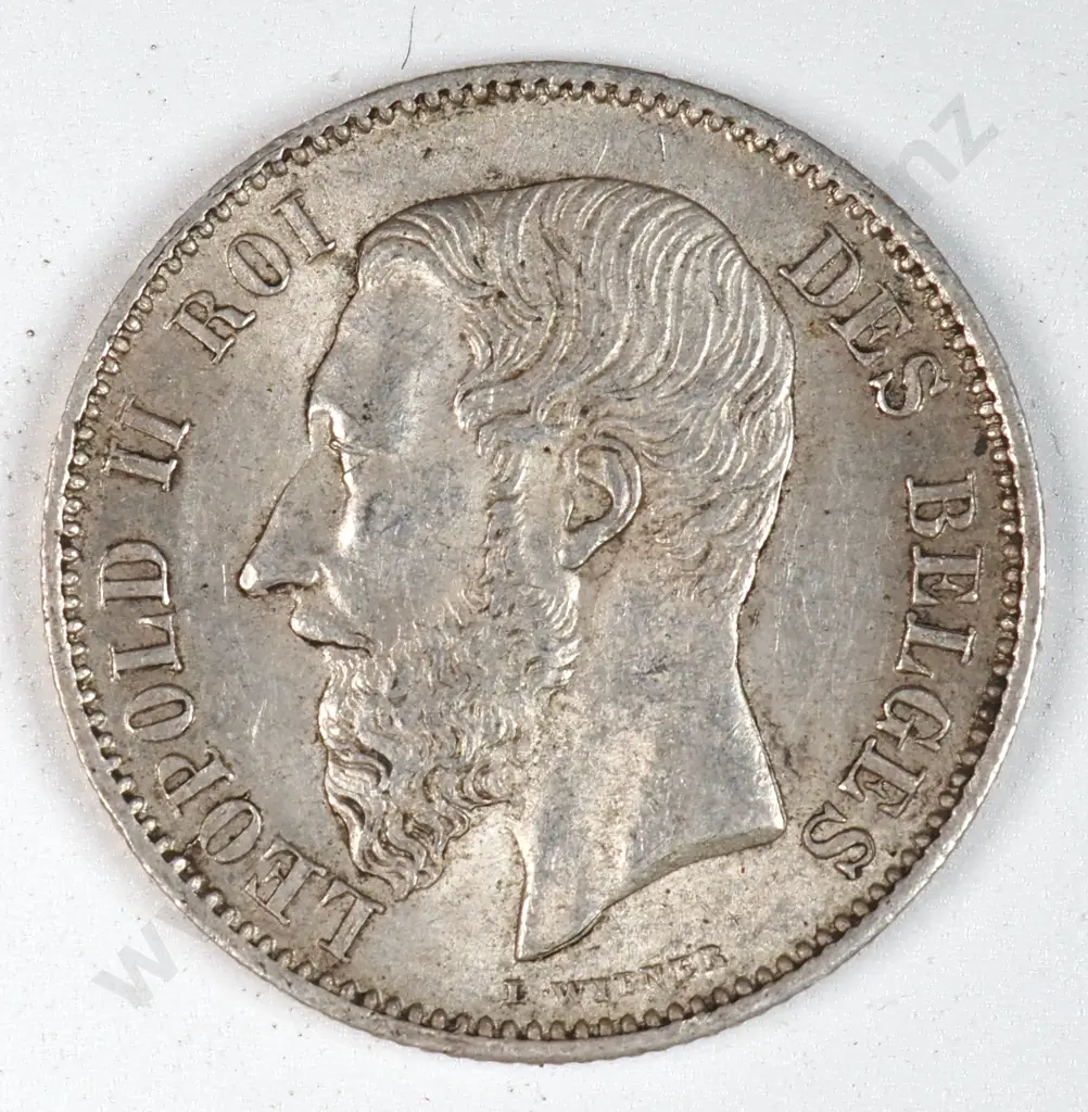 Belgium 1899 Fifty Centimes, Extremely Fine Image 1++