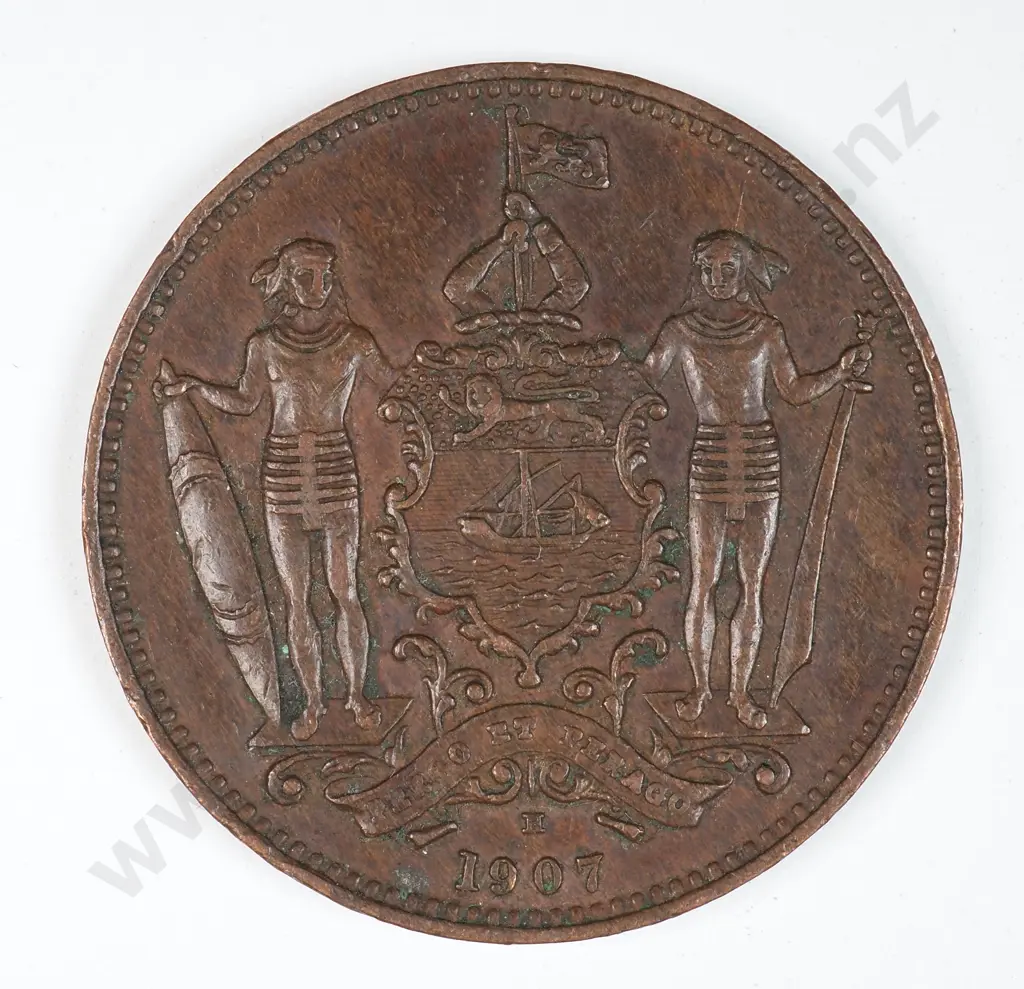 British North Borneo 1907 'H' One Cent, Very Fine Image 1++