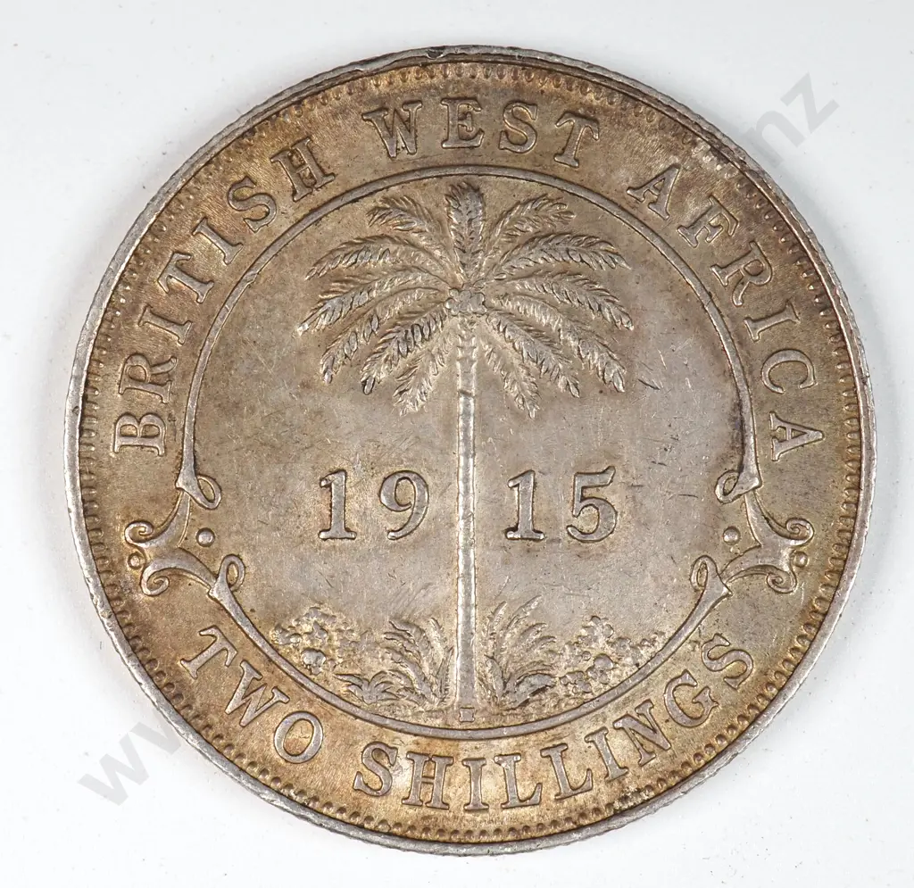 British West Africa 1915 Two Shillings, Extremely Fine Image 1++