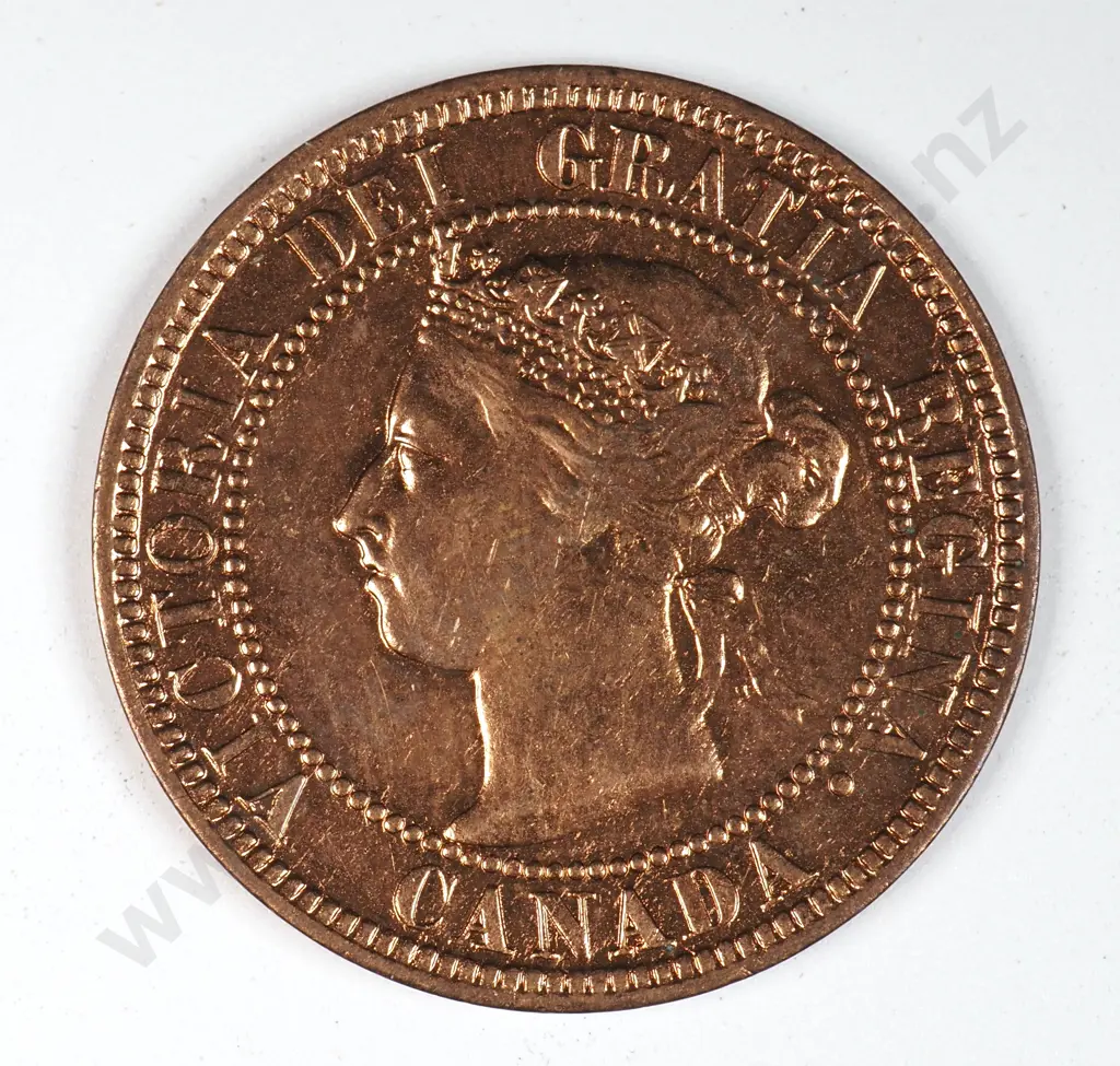 Canada 1900 One Cent, Almost Uncirculated ( Cleaned ) Image 1++