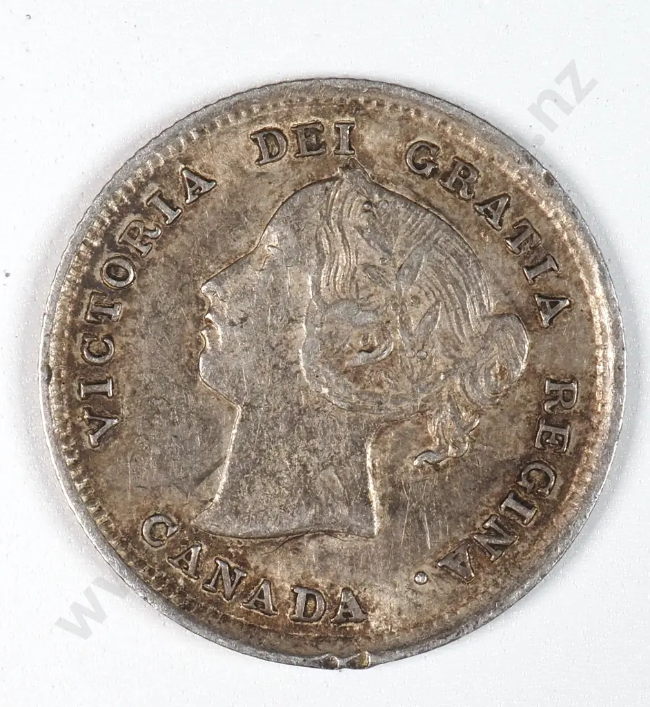 Canada 1891 Five Cents, Very Fine Image 1++