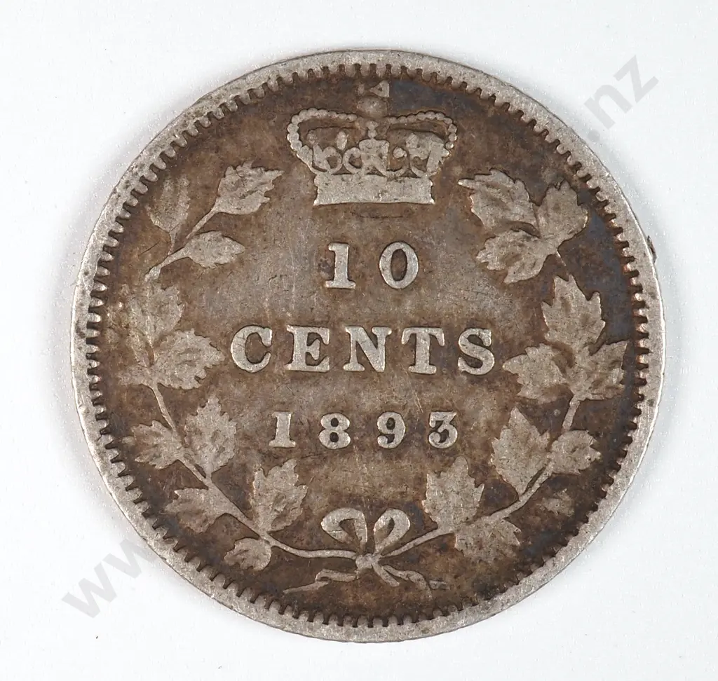 Canada 1893 Ten Cents, Fine Image 1++