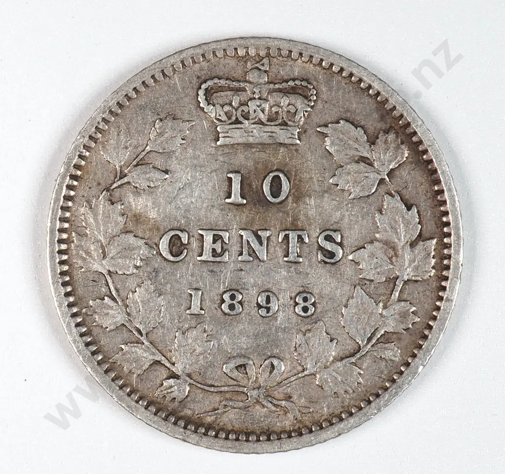 Canada 1898 Ten Cents, Very Fine Image 1++