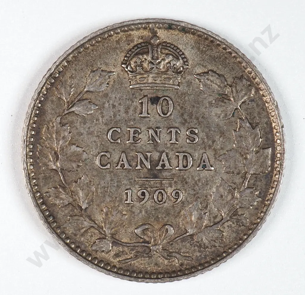 Canada 1909 Ten Cents, Very Fine Image 1++