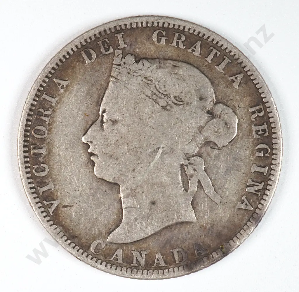 Canada 1880 'H' Twenty Five Cents, Very Good Image 1++