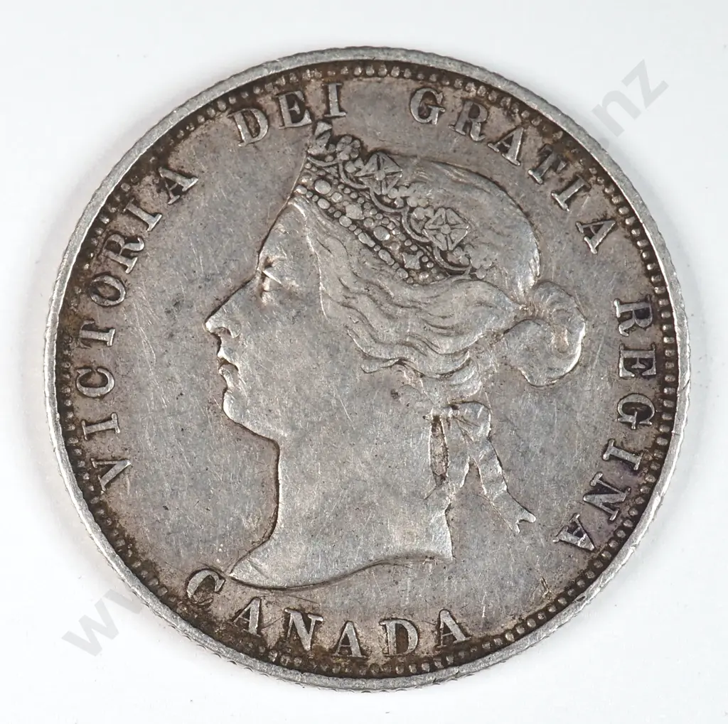 Canada 1882 'H' Twenty Five Cents, Very Fine Image 1++