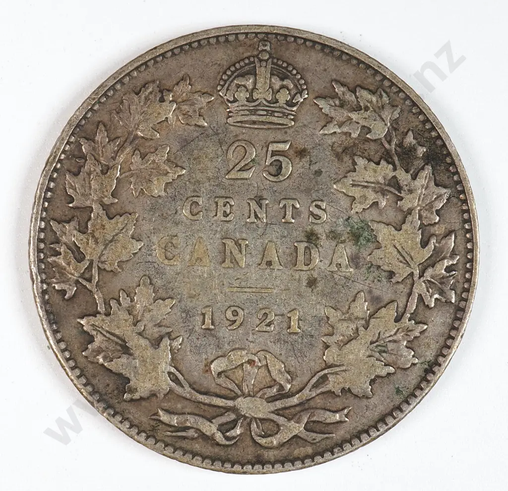 Canada 1921 Twenty Five Cents, Very Good Image 1++