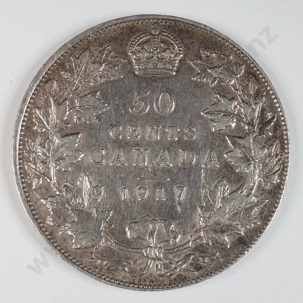 Canada 1917 Fifty Cents, Extremely Fine Image 1++