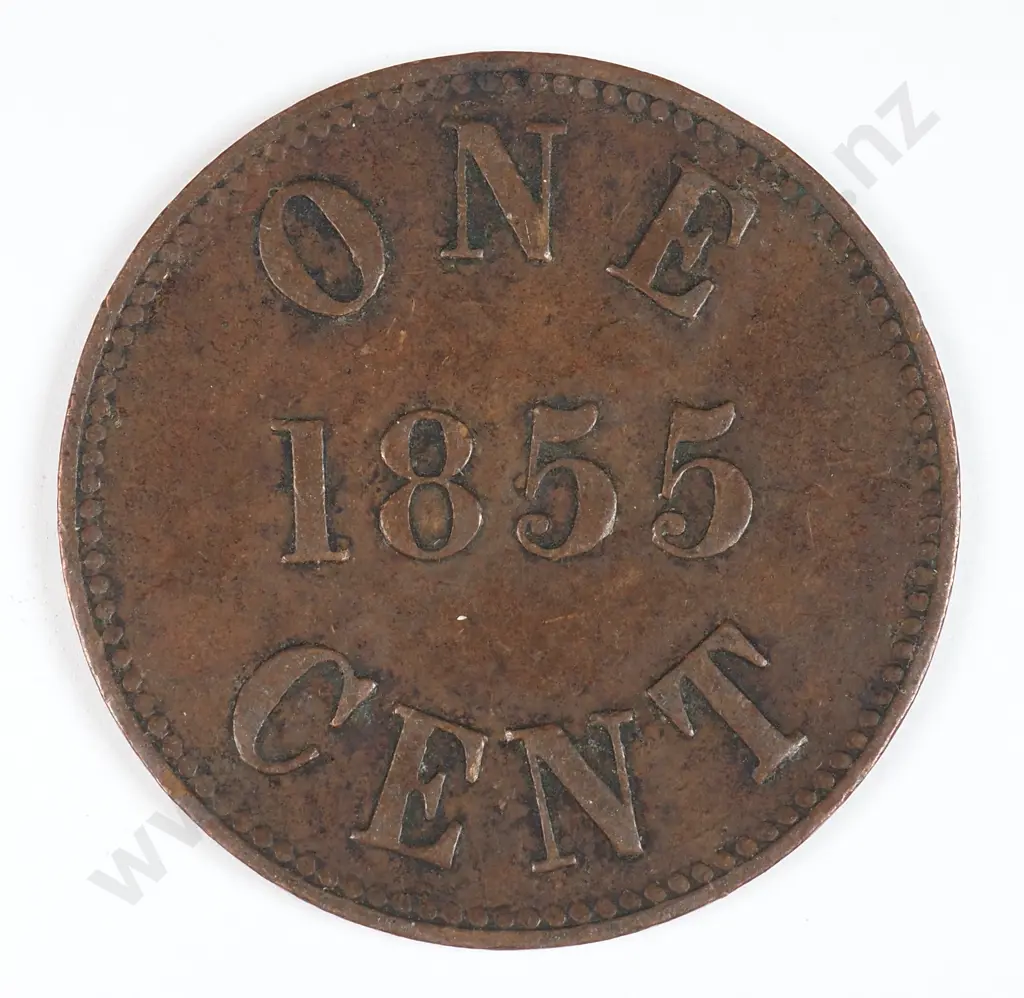 Canada Prince Edward Island 1855 One Cent Token, Very Fine Image 1++