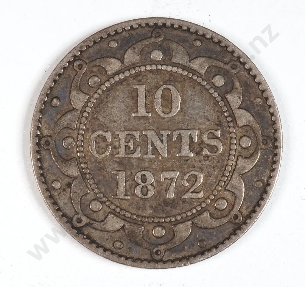 Canada 1872 Newfoundland Ten Cents, Fine Image 1++