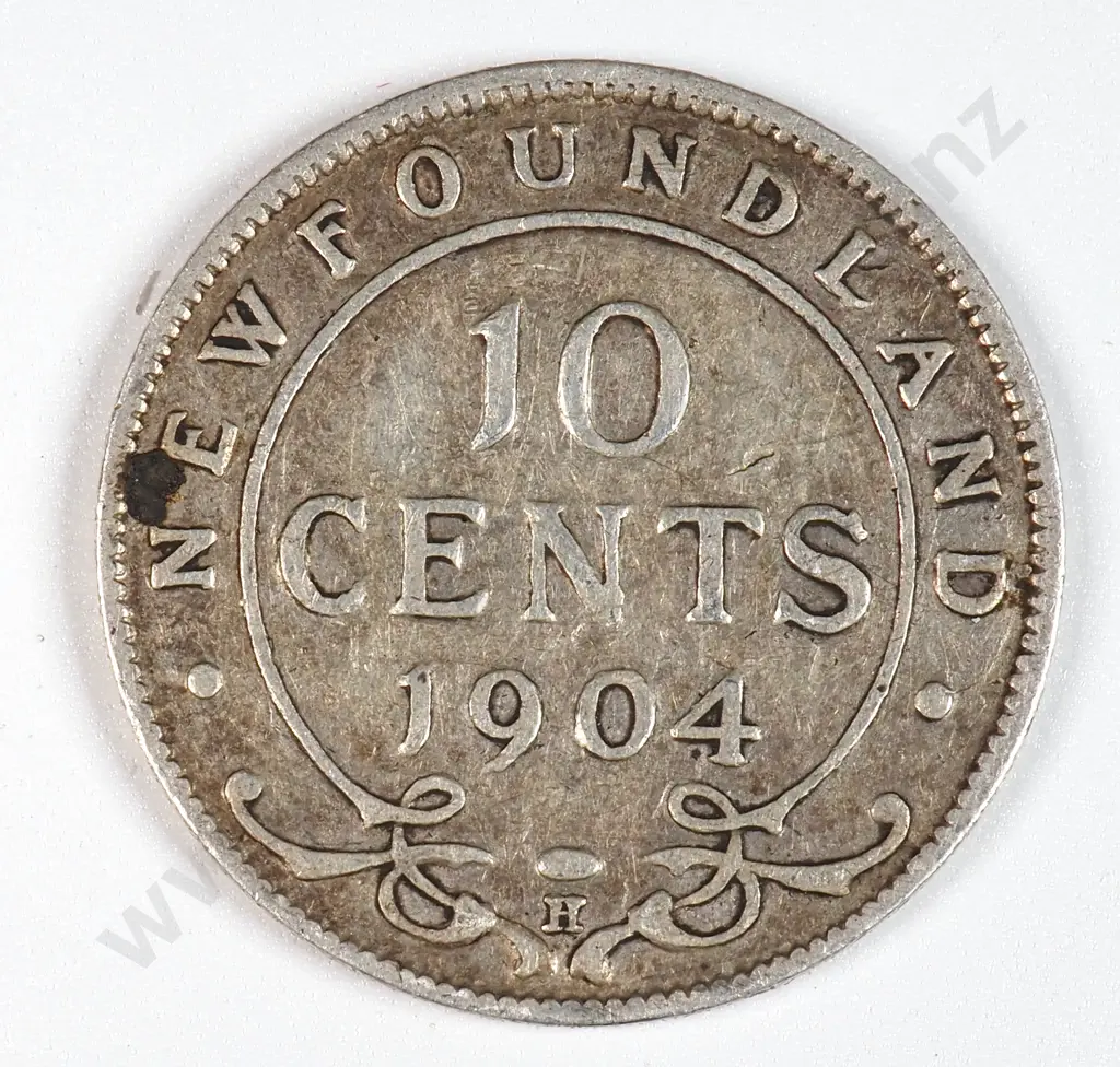 Canada 1904 Newfoundland Ten Cents, Fine Image 1++