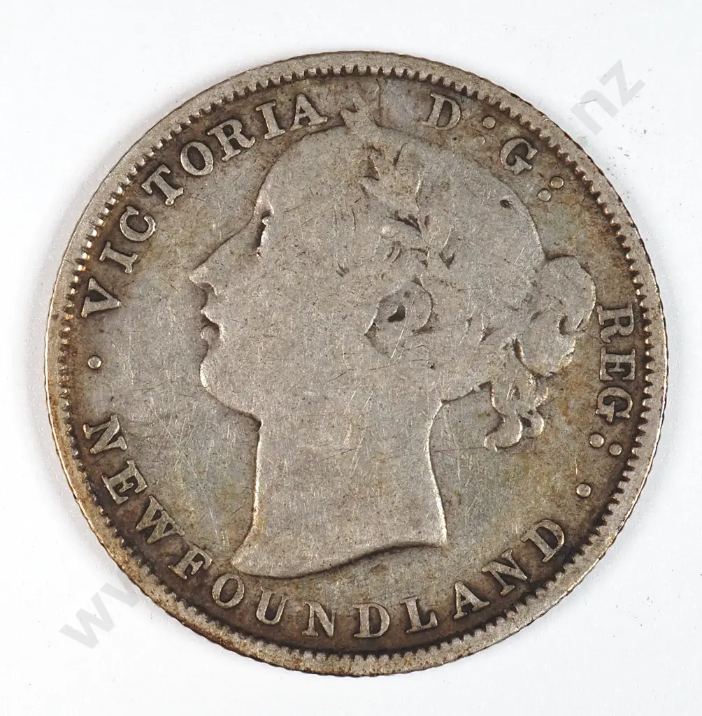 Canada 1880 Newfoundland Twenty Cents, Fine Image 1++