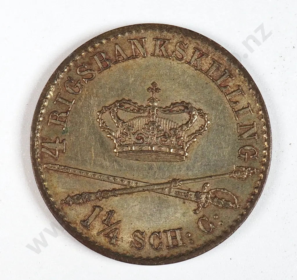 Denmark 1842 Four Rigsbankskilling, Extremelyy Fine Image 1++