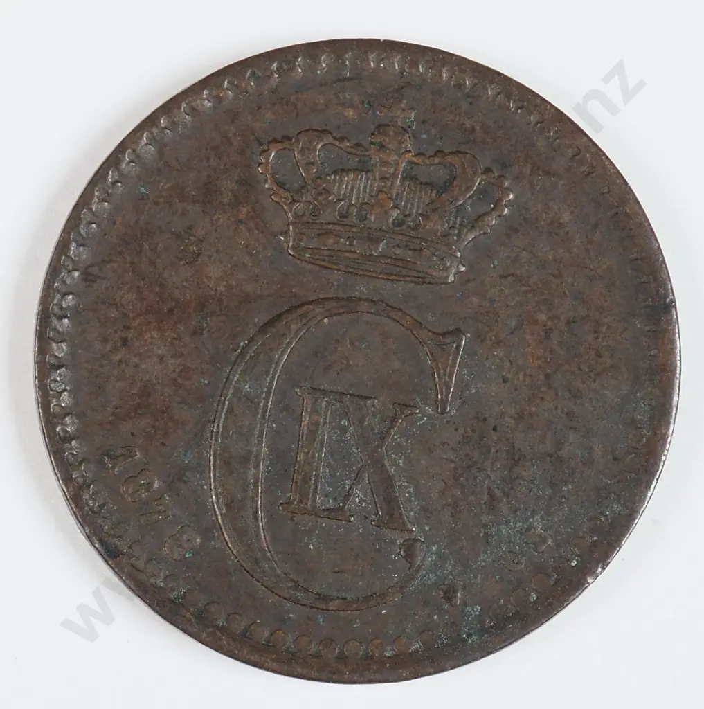 Denmark 1878 One Ore, Very Fine Image 1++