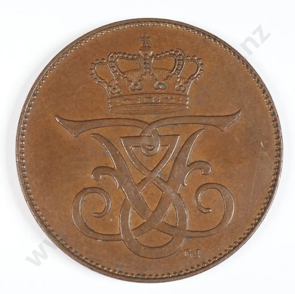 Denmark 1908 Five Ore, Extremely Fine Image 1++