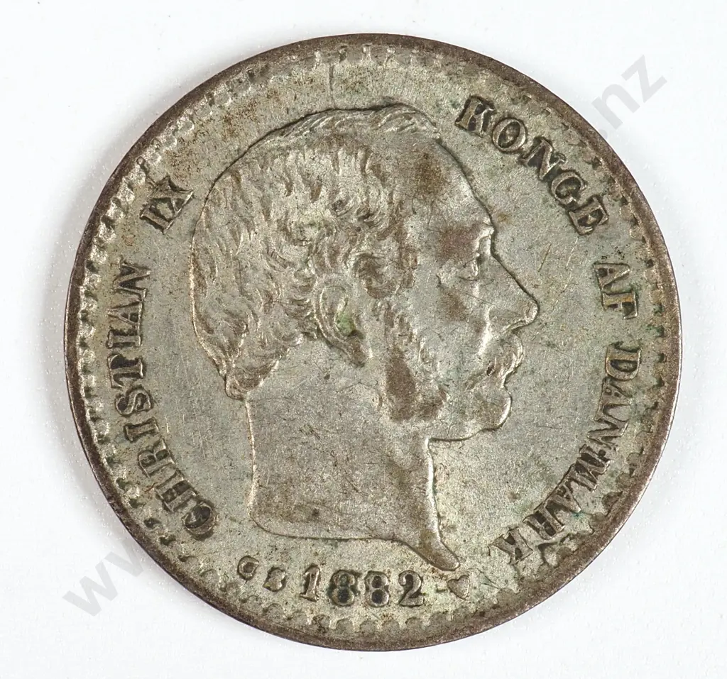 Denmark 1882 Ten Ore, Very Fine Image 1++