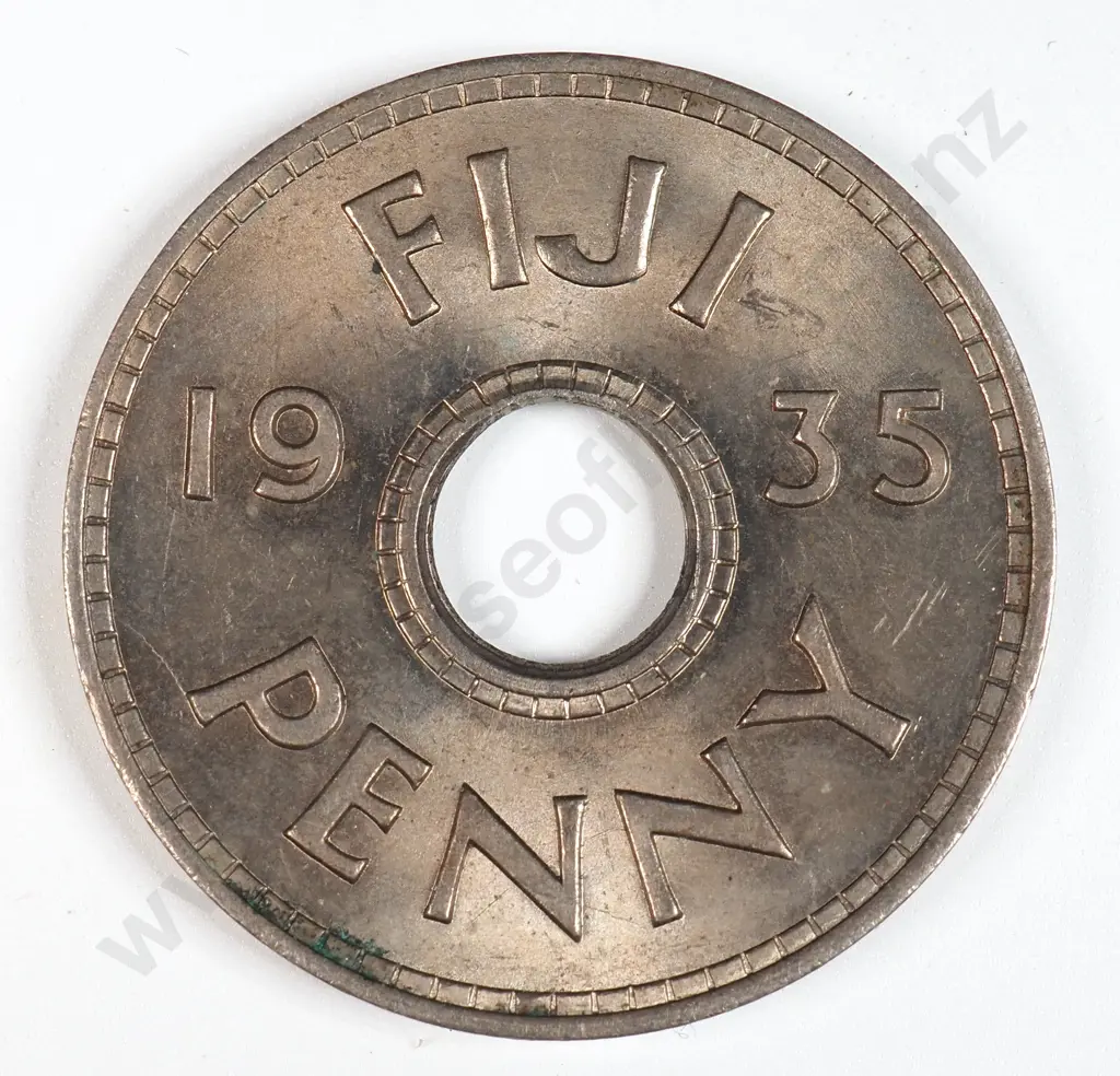 Fiji 1935 One Penny, Uncirculated Image 1++