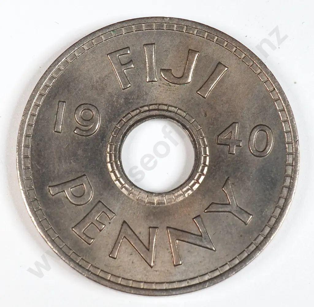 Fiji 1940 One Penny, Uncirculated Image 1++