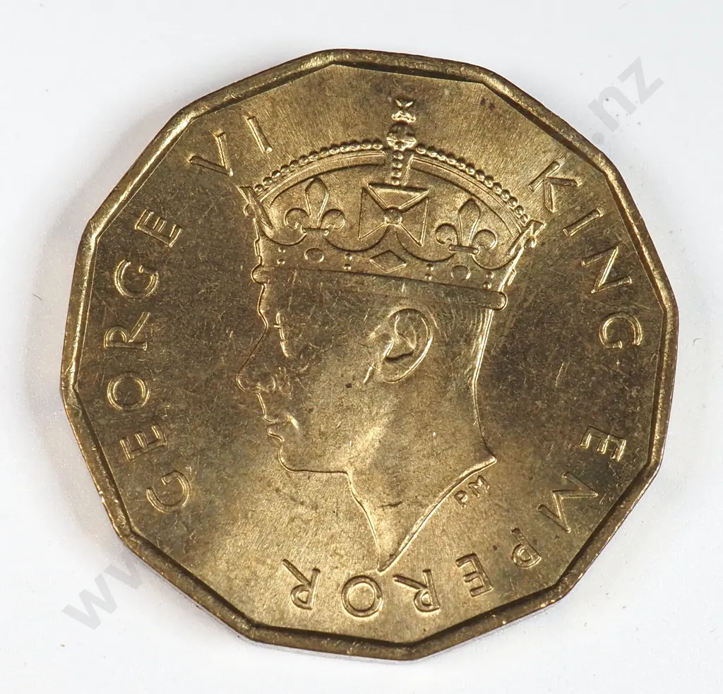 Fiji 1947 Threepence, Uncirculated Image 1++