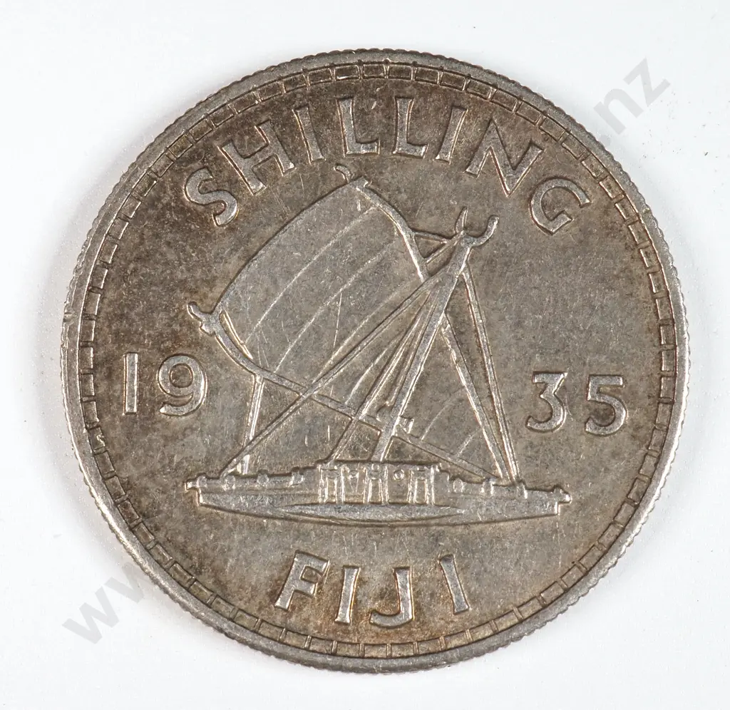 Fiji 1935 Shilling, Extremely Fine Image 1++