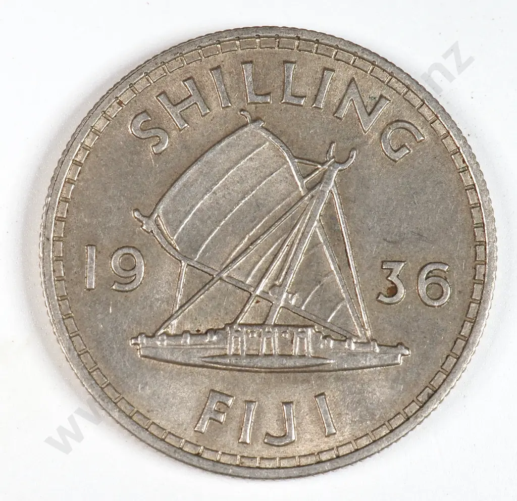 Fiji 1936 Shilling, Extremely Fine Image 1++