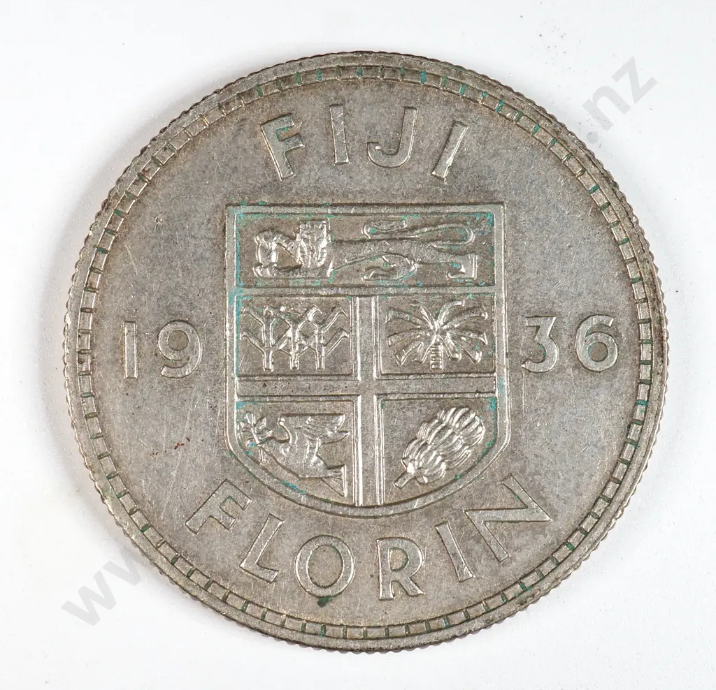 Fiji 1936 Florin, Extremely Fine Image 1++