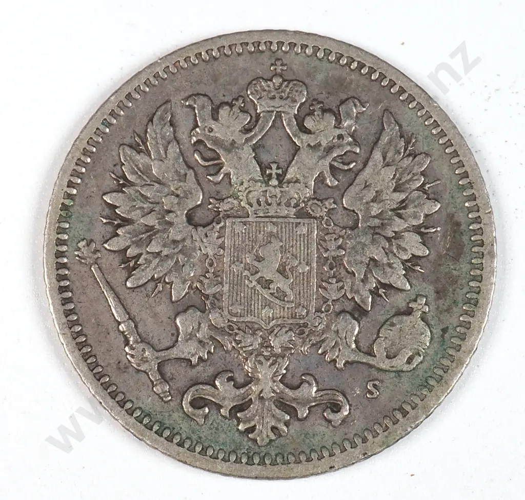 Finland 1873 Twenty Five Pennia, Very Fine Image 1++