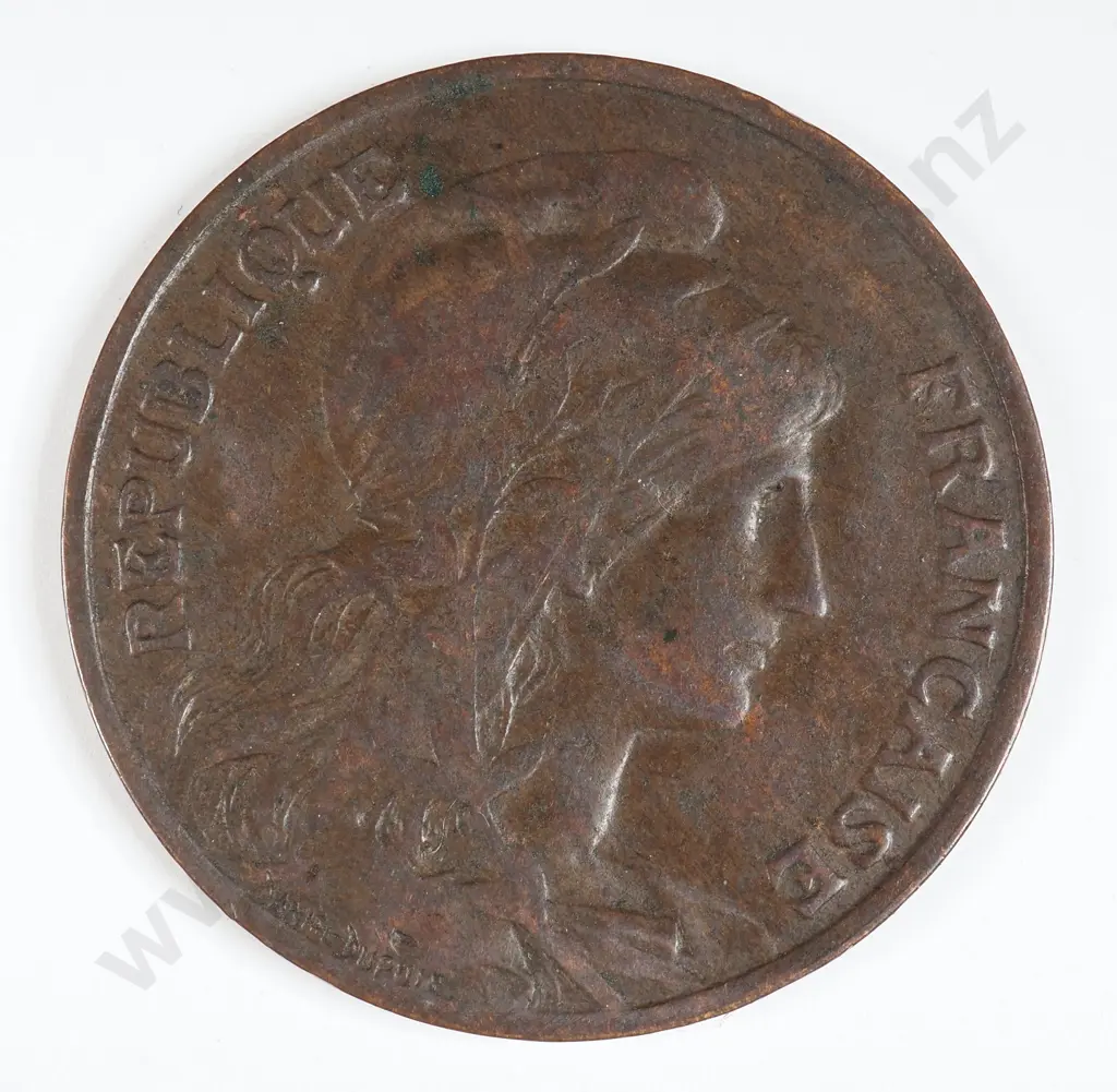 France 1905 Ten Centimes, Very Fine Image 1++