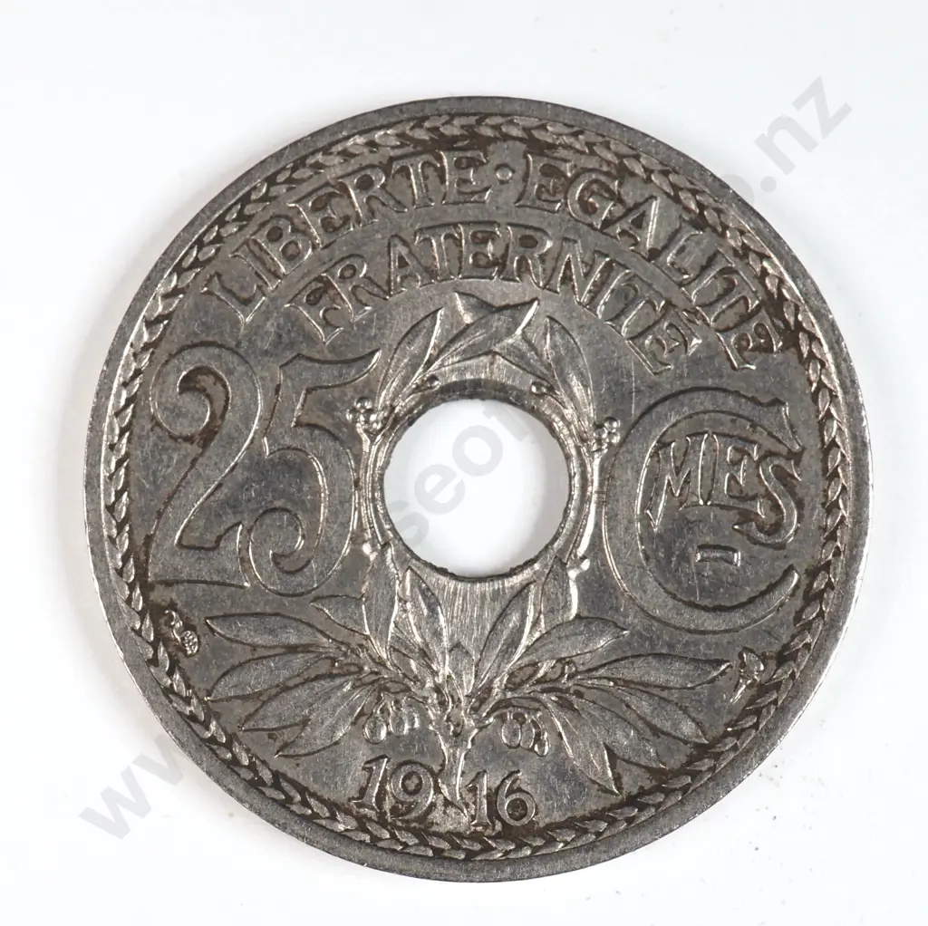 France 1916 Twenty Five Centimes, Extremely Fine Image 1++