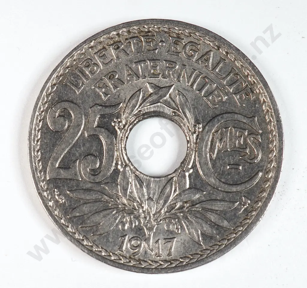 France 1917 Twenty Five Centimes, Extremely Fine Image 1++
