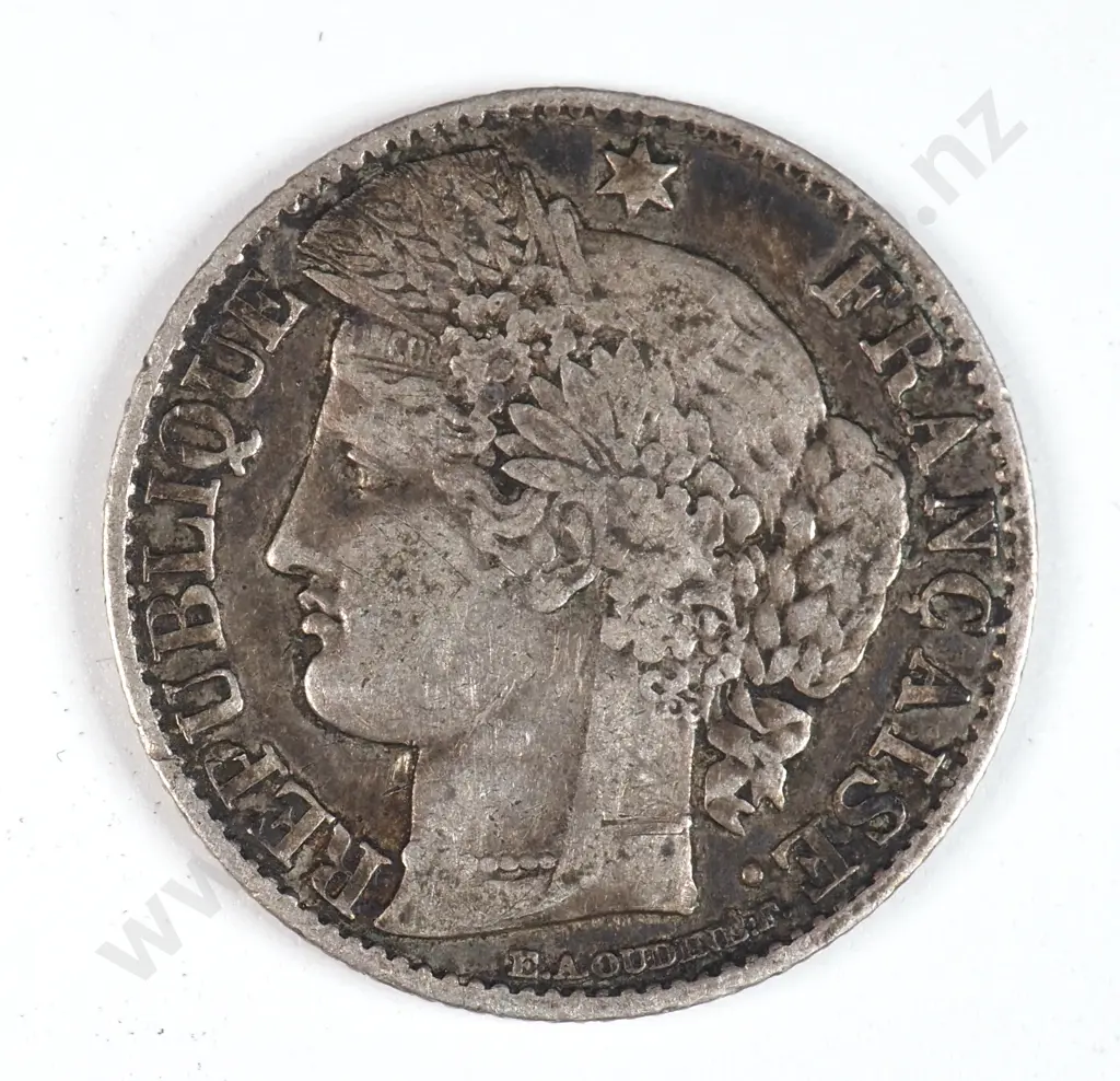 France 1873 'A' Fifty Centimes, Very Fine Image 1++