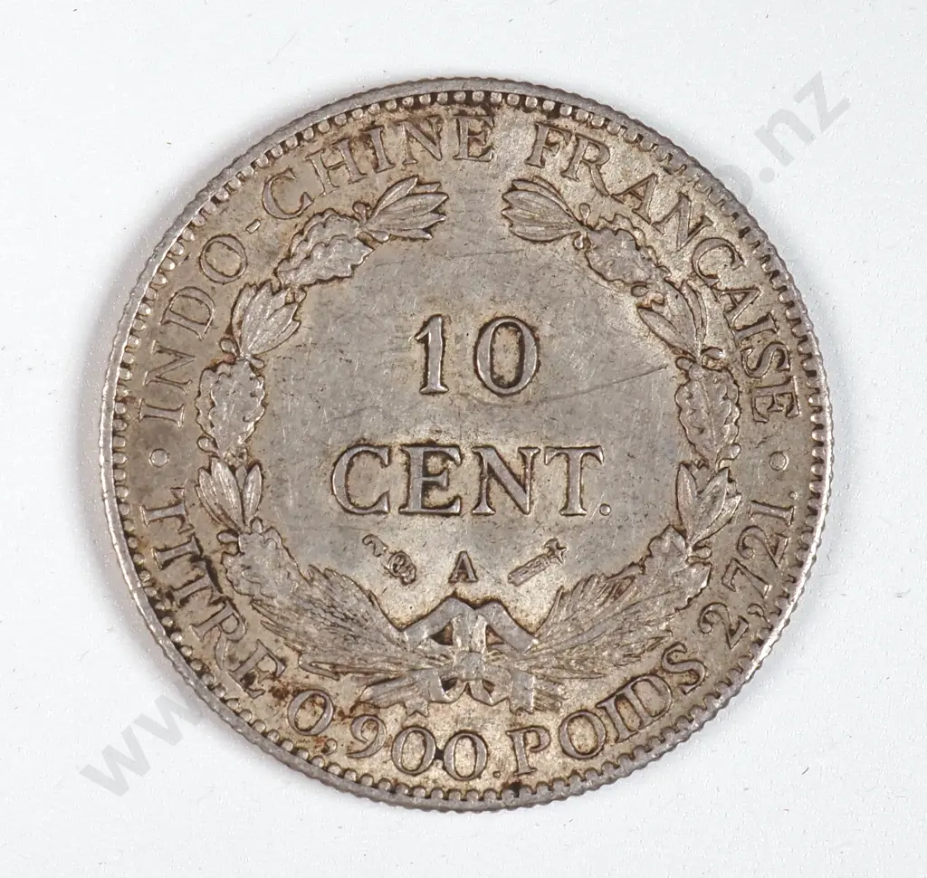 French Indo-China 1895 Ten Centimes, Extremely Fine Image 1++