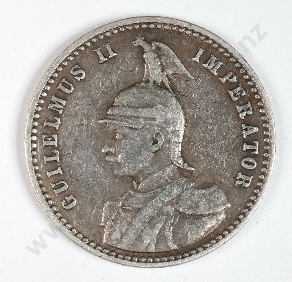 German East Africa 1914 'J' Quarter Rupie, Very Fine Image 1++