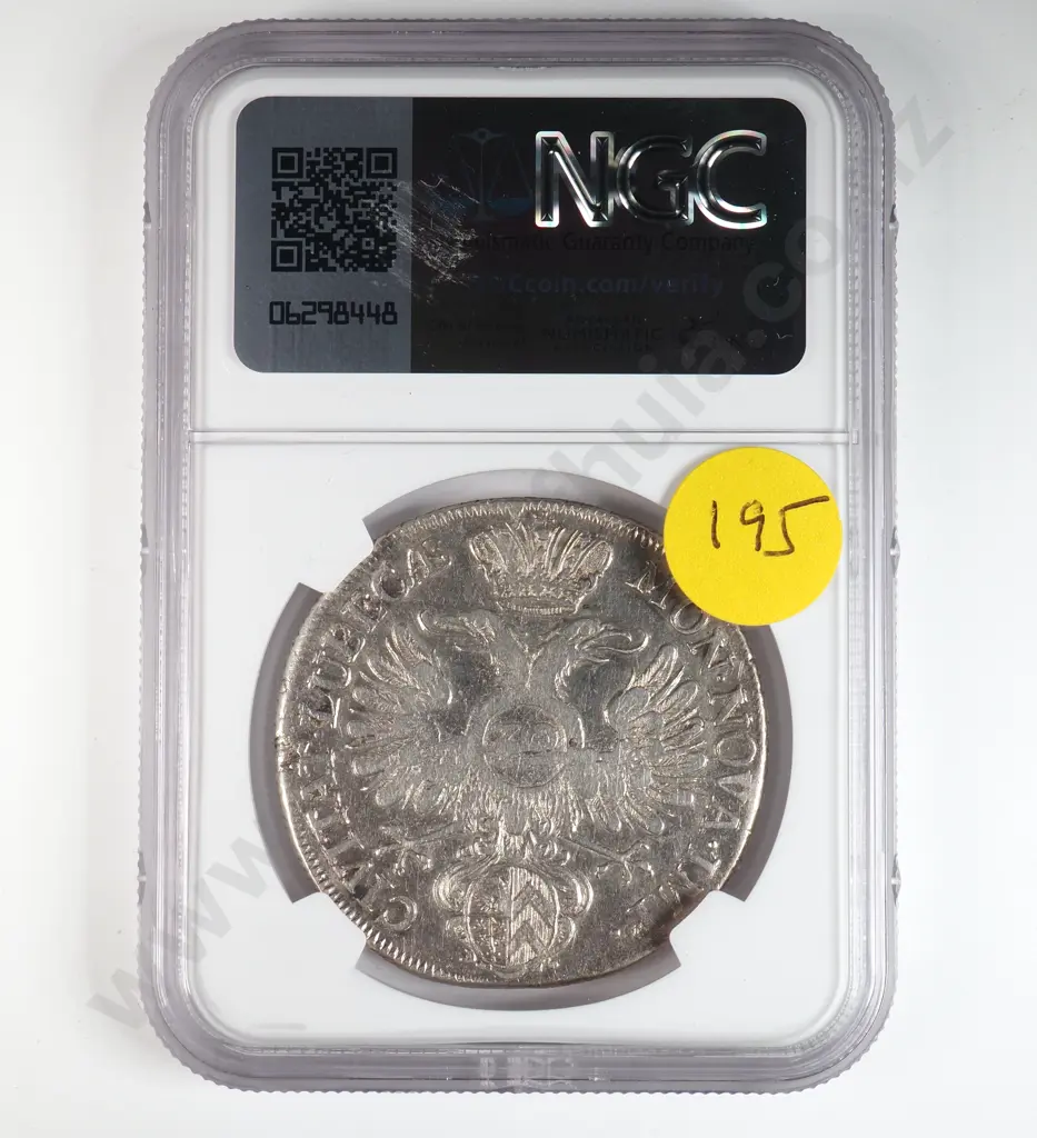 Germany Lubeck 1748 Jjj Thirty Two Schillings, Ngc Graded And Slabbed As Xf Details – Cleaned Image 1++