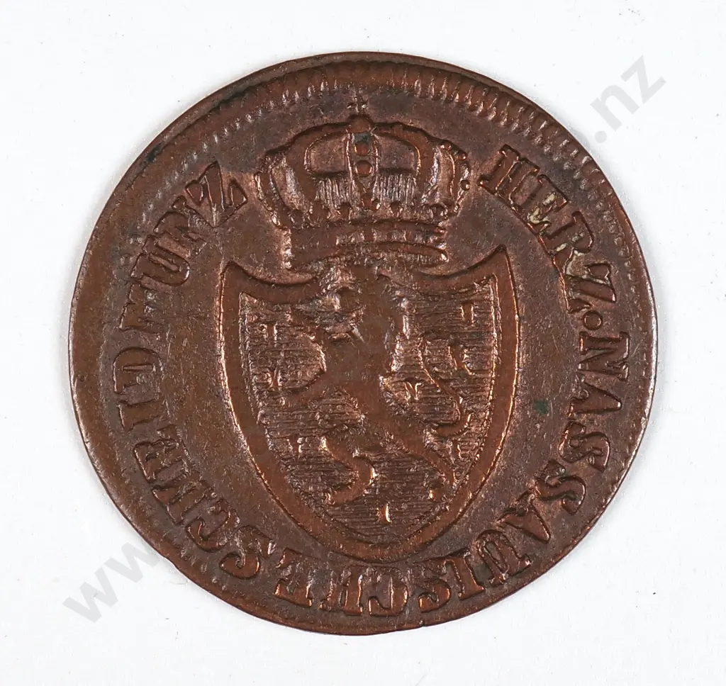 Germany Nassau 1814 Quarter Kreuzer, Very Fine Image 1++